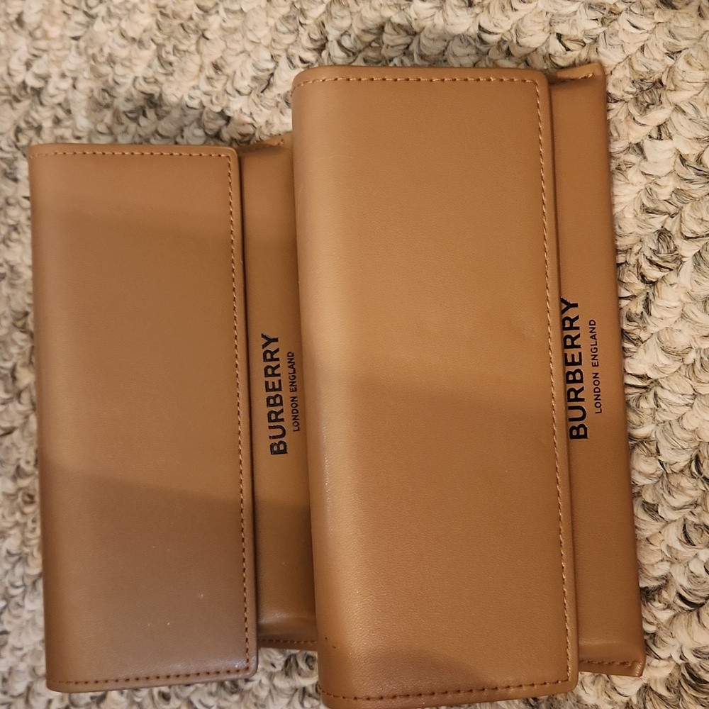 Burberry Camel Leather Sunglass Cases